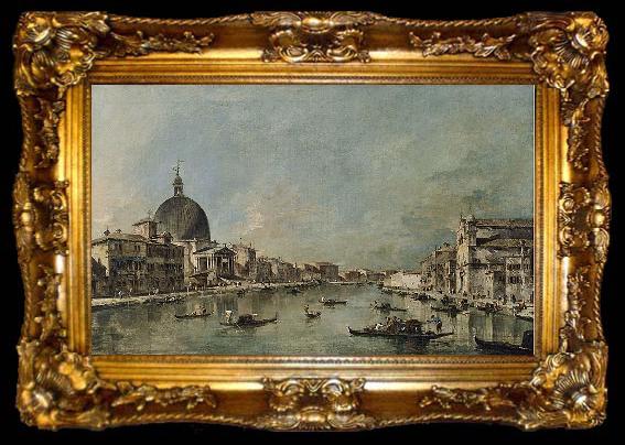 framed  Francesco Guardi El Gran Canal con San Simeone Piccolo y Santa Luca, ta009-2